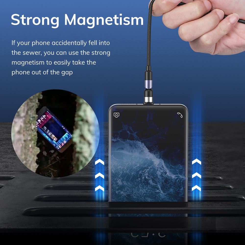 Изображение товара: Магнитный зарядный кабель Micro USB/C, с поворотом на 540 градусов, для iPhone 8, 11 Pro, XS Max, Samsung, Xiaomi