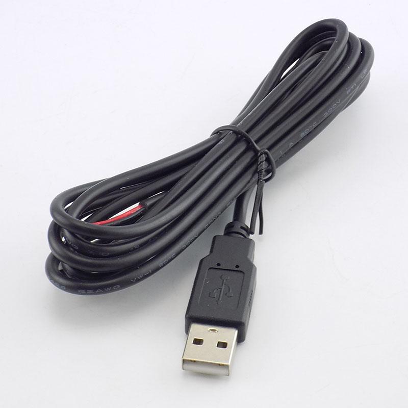 Изображение товара: 0,3/1/2 м DC 5 В USB 2,0 Тип A папа 2-контактный кабель питания адаптер Зарядка для умных устройств DIY соединительный провод