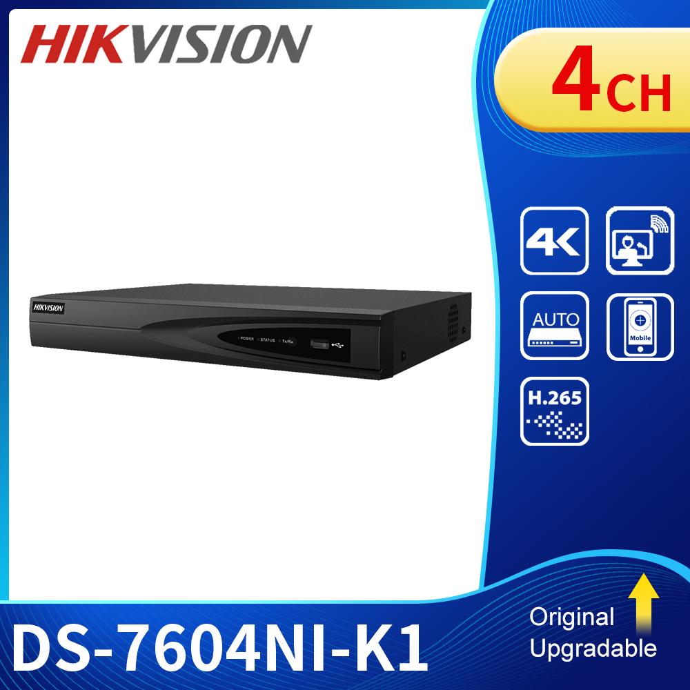 Изображение товара: Hikvision 4CH NVR 4K DS-7604NI-K1 встроенный Plug & Play 4-канальный видеорегистратор H.265 +