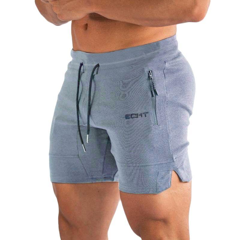 Изображение товара: Мужские спортивные шорты для бега, для тренажерного зала, фитнеса, тренировок, мужские короткие штаны до колен, пляжные спортивные тренировочные штаны