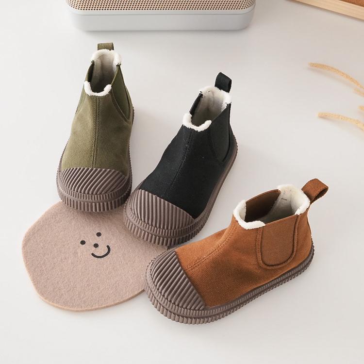 Изображение товара: Осенне-зимняя детская повседневная обувь, модные леопардовые ботинки из ягненка для маленьких мальчиков, детские ботинки для девочек, парусиновая обувь для детей