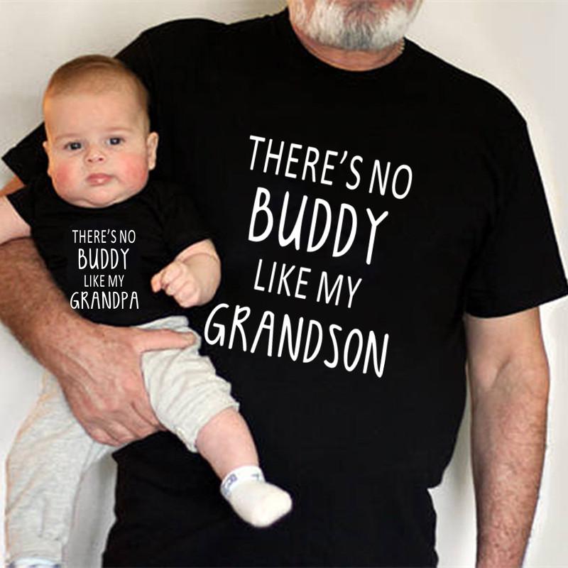 Изображение товара: My Hero Friend Grandson and Grandpa Matching Black Family Matching Outfits Black Men Tshirt Baby Bodysuit Clothes