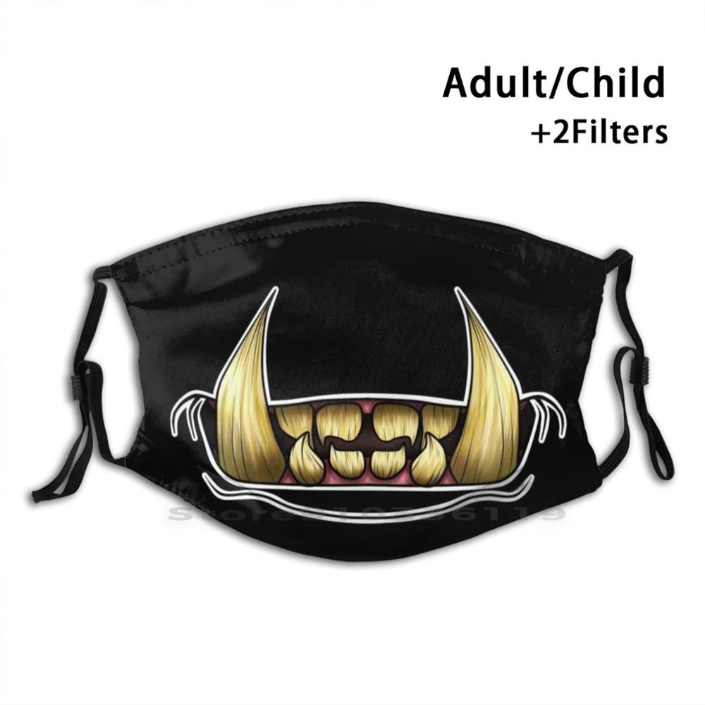 Изображение товара: Рот Монстра для взрослых детей, моющаяся забавная маска для лица с фильтром, Рот Монстра, зубы, панк, Франция