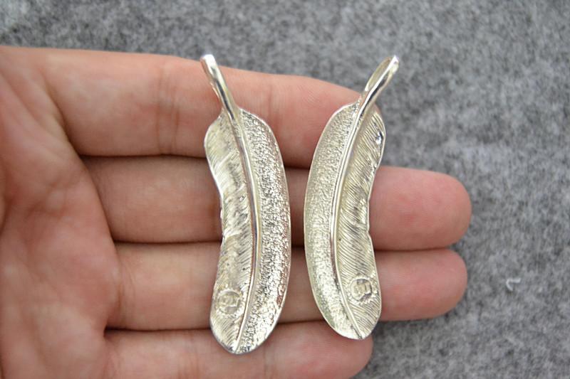 Изображение товара: Перо Стерлинговое Серебро ястреб кулон в виде пера, для ожерелья кальмар кулон серебряный браслет «сделай сам» с творческий