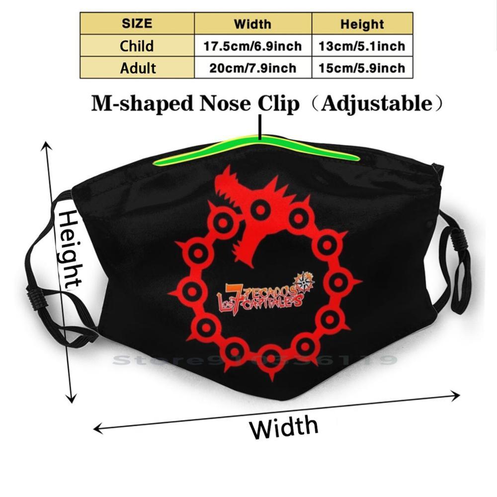 Изображение товара: Фильтры для защиты от пыли семь смертных грехов моющаяся маска для лица семь смертных грехов Elaine семь смертных грехов семь