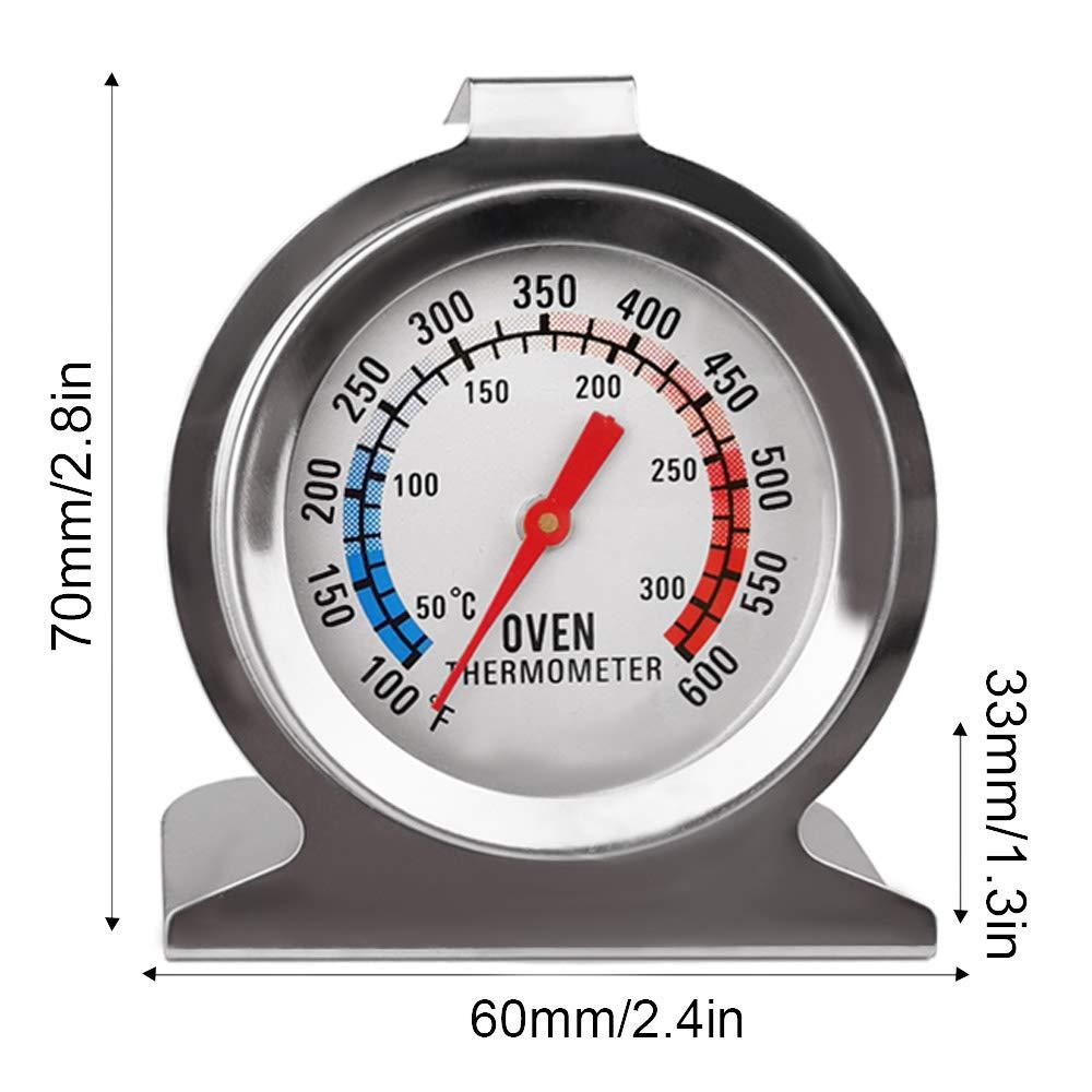 Изображение товара: Кухонный Термометр для духовки, 2 шкалы шт./упак., подвесной термометр из нержавеющей стали для гриля, для приготовления пищи, выпечка, жарка, барбекю