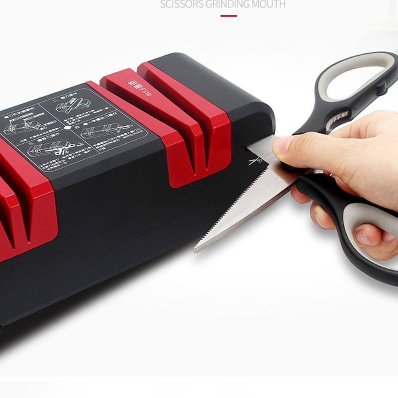 Изображение товара: 220V Автоматический быстрый Ножи точилка Бытовой электрической ИС нож Ножи резак точильный камень ИС нож Ножи точилка-штепсельная вилка стандарта США
