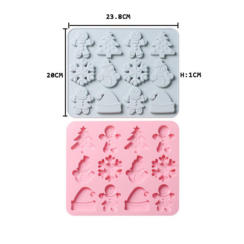 Изображение товара: 1 шт. силиконовая форма для имбиря, снежинки, шоколада на Рождество, инструменты для украшения торта, аксессуары для украшения торта, формы для помадки