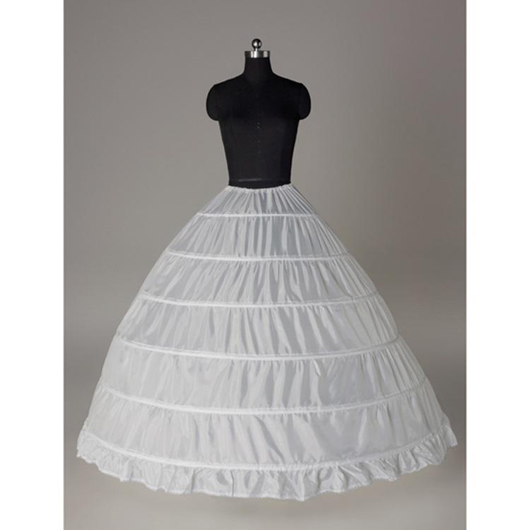 Изображение товара: Черно-белое бальное платье, подъюбник, свадебный кринолин, бальное платье с 6 обручами, Нижняя юбка, полукомбинация, свадебные аксессуары