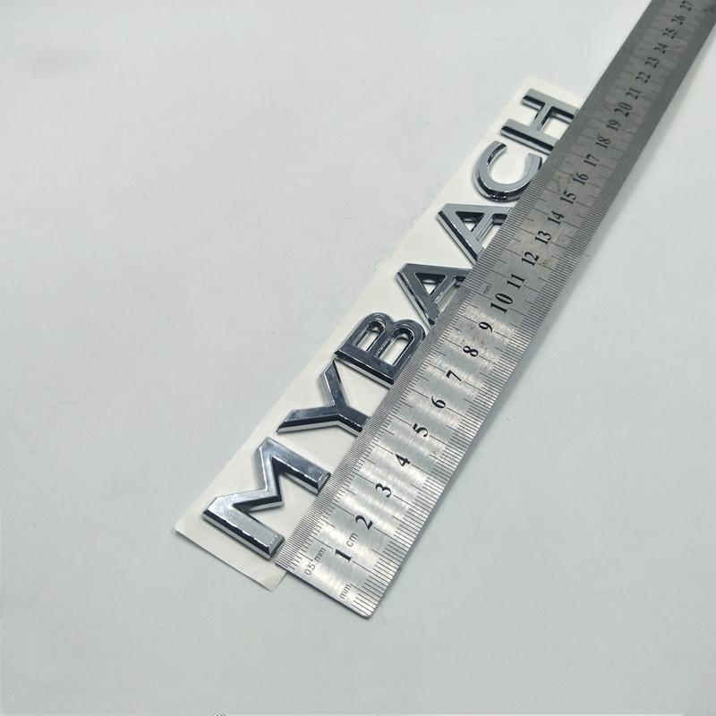 Изображение товара: 3D хромированные серебряные автомобильные наклейки и наклейки на заднюю крышку багажника логотип табличка наклейки для Mercedes Benz Maybach эмблема наклейки