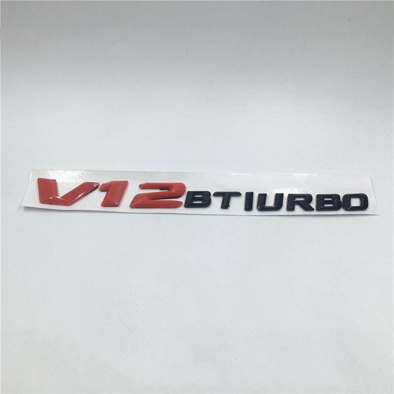 Изображение товара: V8 V12 BITURBO сзади буквы сторона крыло эмблема автомобильные наклейки-логотипы для Mercedes Benz Cla W203 W204 W211 W176 W124 W212 W210 JDM