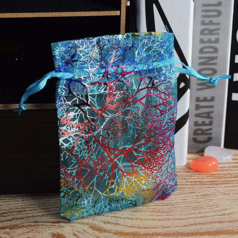 Изображение товара: 25 прозрачные Коралловое мешочек для украшений из органзы Свадебная вечеринка, день рождения ребенка, Подарочная мешки для печенья на день рождения или свадьбу подарочная упаковка для конфет сумка романтические