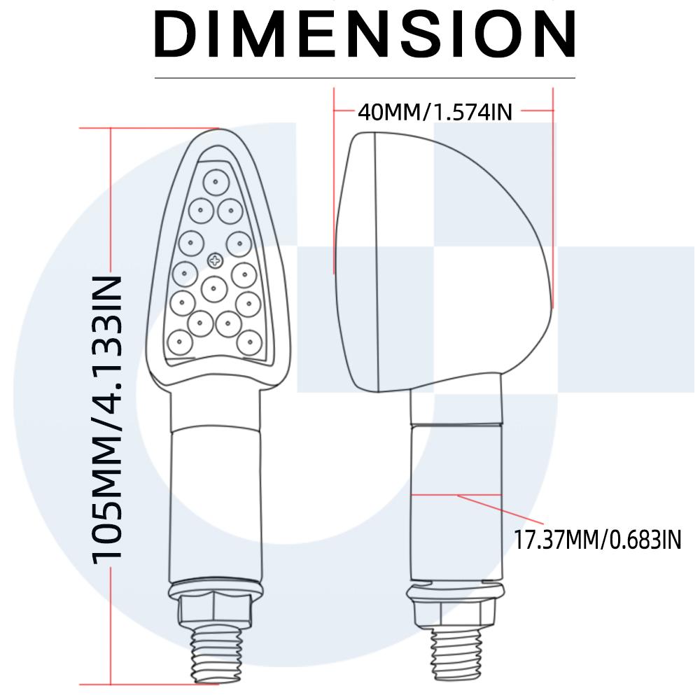 Изображение товара: 2 шт. мотоциклетные поворота светильник светодиодный Moto сигналы светильник индикаторы, мигающая Янтарная мигалки для honda CB650R CRF1000L 2018 2019