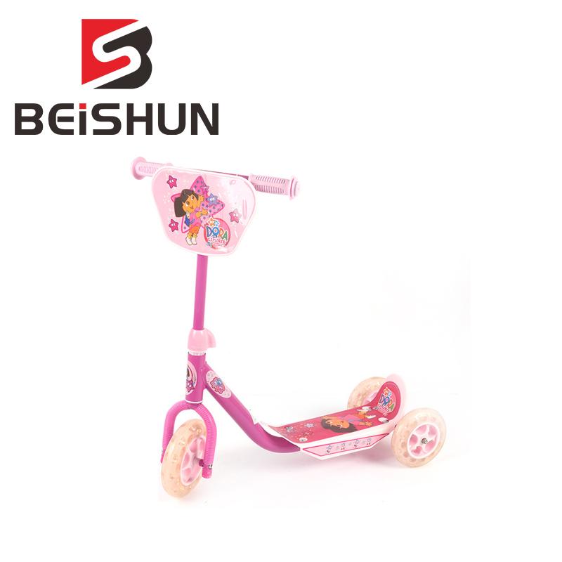 Изображение товара: Мультяшный пластиковый трехколесный детский скутер, трехколесный велосипед, коляска на колесиках