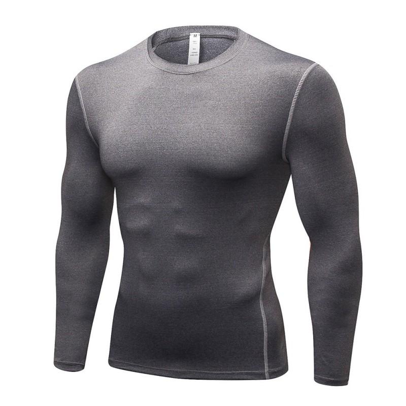 Изображение товара: Мужская облегающая футболка для бега компрессионная быстросохнущая дышащая футболка мужской Спортзал Фитнес Бодибилдинг футболки для бега Топы