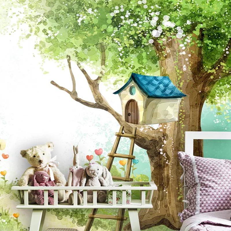 Изображение товара: Пользовательские 3D фото обои для детей мультфильм милая детская спальня настенная живопись самоклеющиеся обои для стен