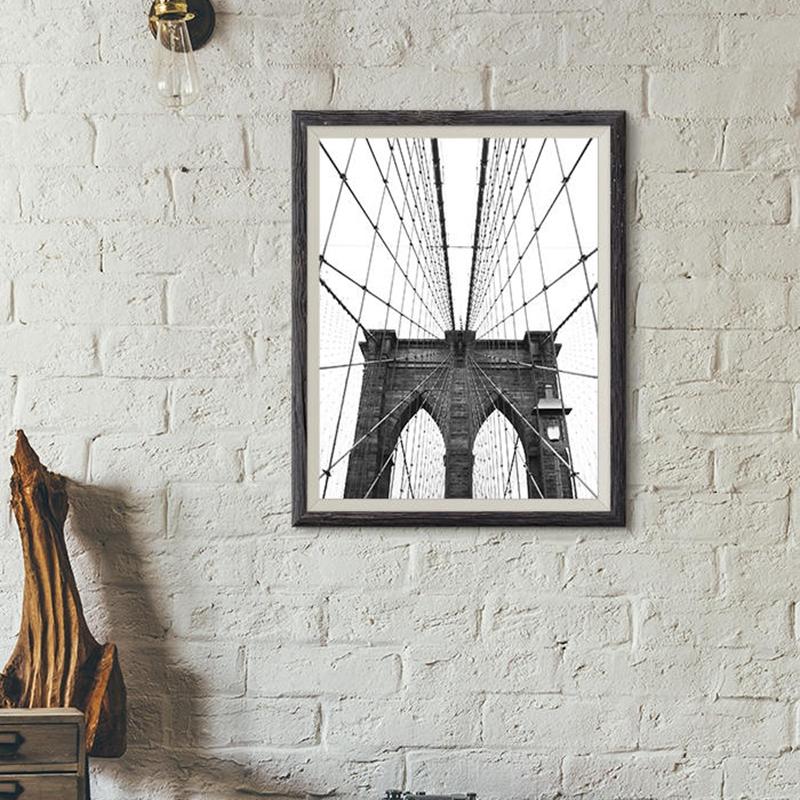 Изображение товара: Современный минималистичный холст Художественная печать картина Нью-Йорк вид постер Бруклин фотография стены для украшения дома