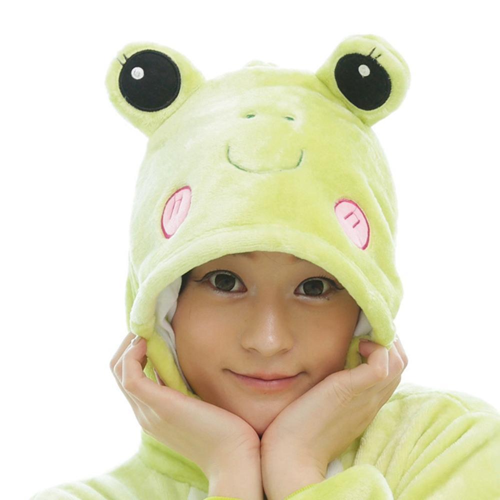 Изображение товара: Взрослая Пижама для женщин, Фланелевая Пижама унисекс с милым рисунком лягушки, Пижама для животных, комплект с капюшоном, пижама кигуруми