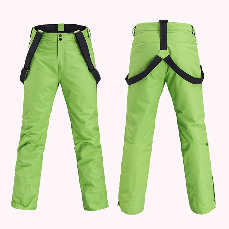 Изображение товара: Женские лыжные брюки, новые зимние утепленные спортивные штаны для улицы, мужские, ветрозащитные, водонепроницаемые, теплые спортивные штаны для сноуборда