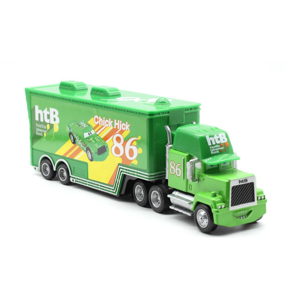 Изображение товара: Disney Pixar Cars 2 игрушки 2 шт. Lightning Mcqueen mack truck король 1:55 литье под давлением металлический сплав модле игрушки подарки для детей модель автомобиля