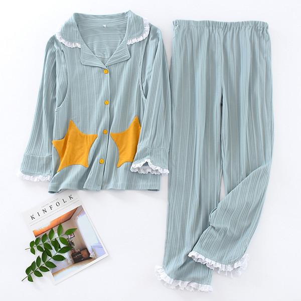 Изображение товара: Новинка, пижамы для беременных, весенне-осенний хлопковый костюм для беременных, Пижама для кормящих мам, пижамы для кормления грудью, Fdfklak
