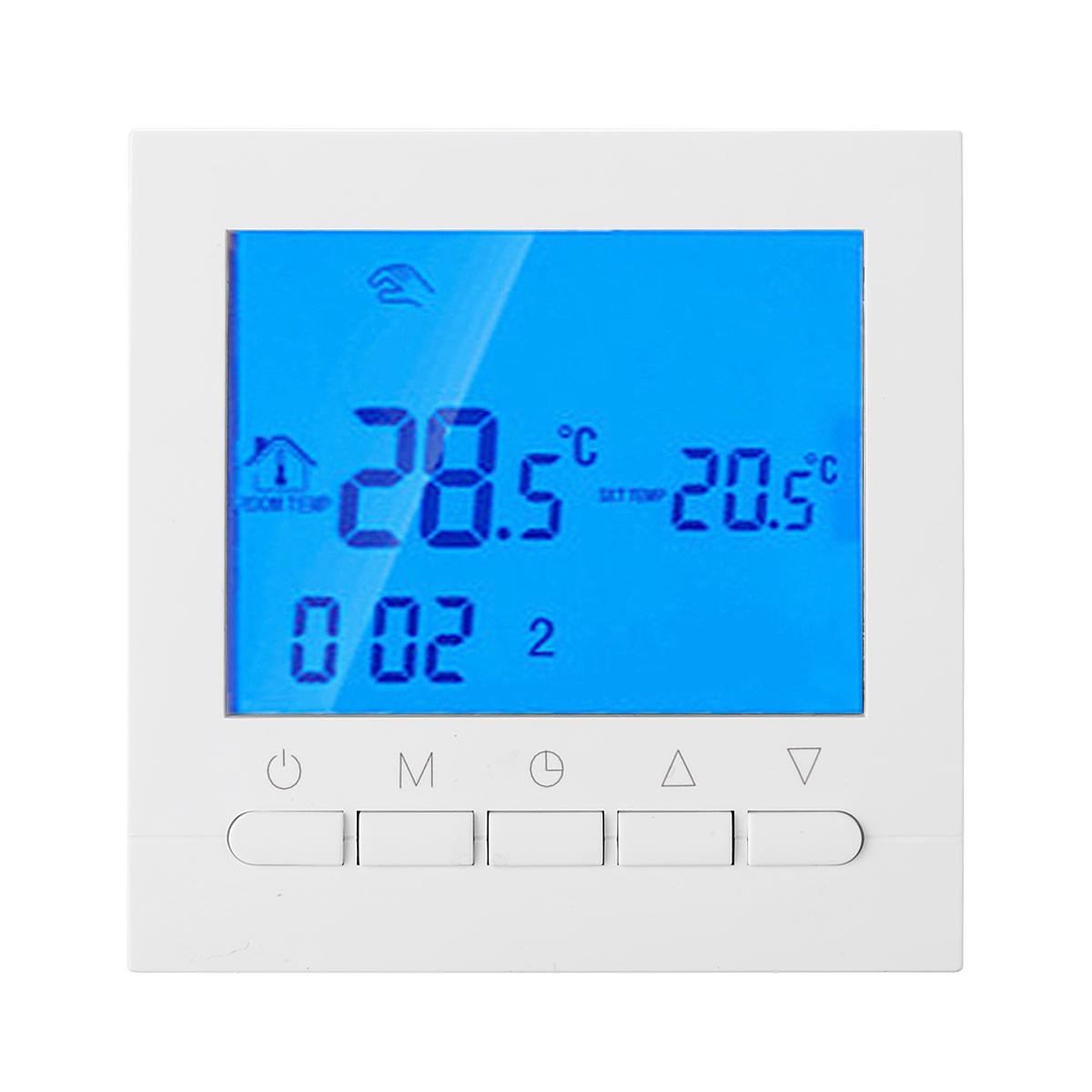 Изображение товара: Термостат электрического нагрева, программируемый регулятор температуры, беспроводной Wi-Fi, ЖК-дисплей, управление через приложение, цифровой термостат