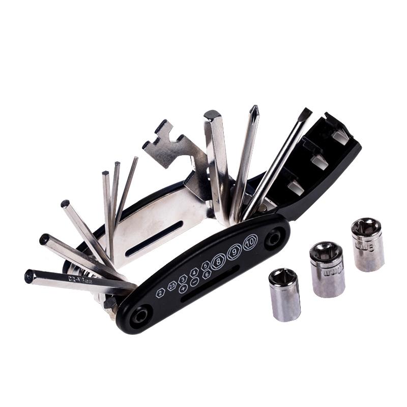 Изображение товара: Набор инструментов для ремонта велосипеда, 16 в 1, шестигранный ключ, Отвертка Phillips, Sahoo 22047
