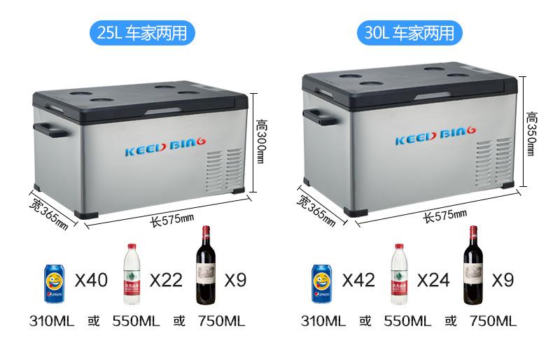 Изображение товара: Автомобильный холодильник с компрессором, портативный мини-холодильник двойного назначения для студентов и общежитий, мини-холодильник