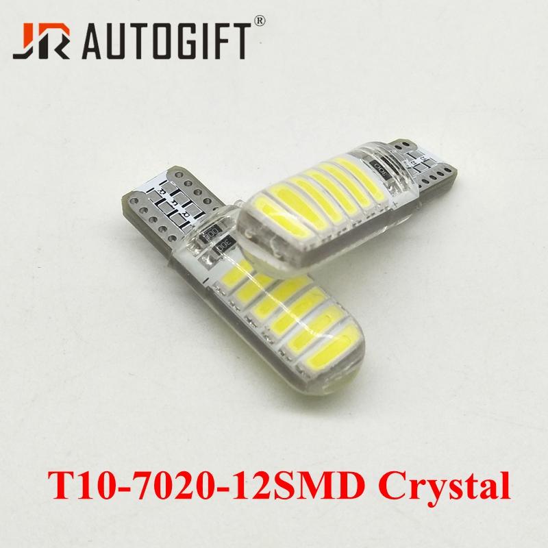 Изображение товара: 200 шт. габаритные огни s T10 7020 светодиодный 12 SMD СВЕТОДИОДНЫЙ 194 W5W Кристалл автомобильный боковой клиновидный свет лампа холодный белый 6000K Стайлинг автомобиля 12 В