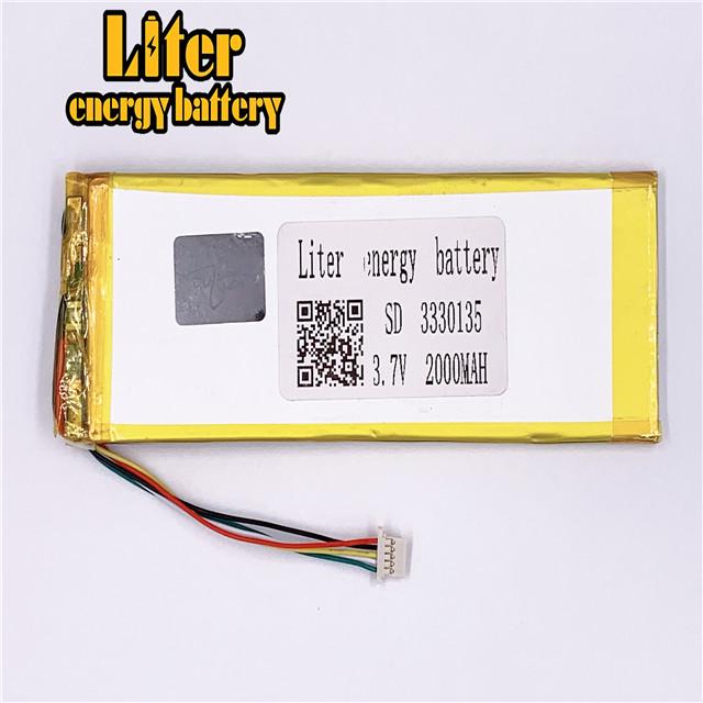 Изображение товара: plug 1.0-5P Customized 3.7 V 3330135 3030135 2000mah li-polymer battery polymer rechargeable battery