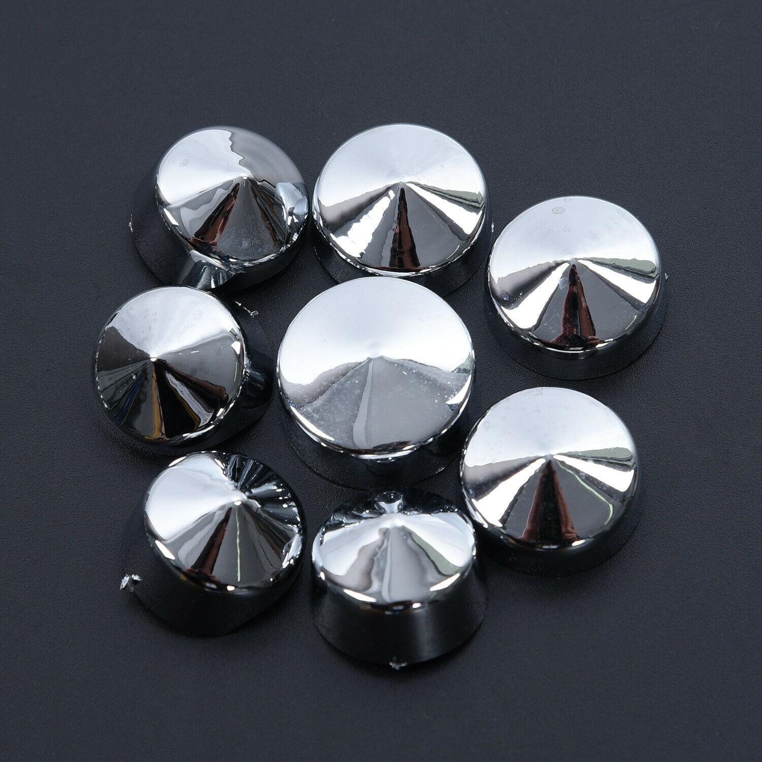 Изображение товара: 87x Chrome Bolt Toppers Cover Cap Kit For Ha/rley Davi/d/son Softail Twin Cam 84-06 Wheel Nut Screw Bolt Protection Covers Caps