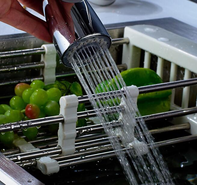 Изображение товара: Кухонные смесители для горячей и холодной воды, смеситель для раковины с одной ручкой может вращаться