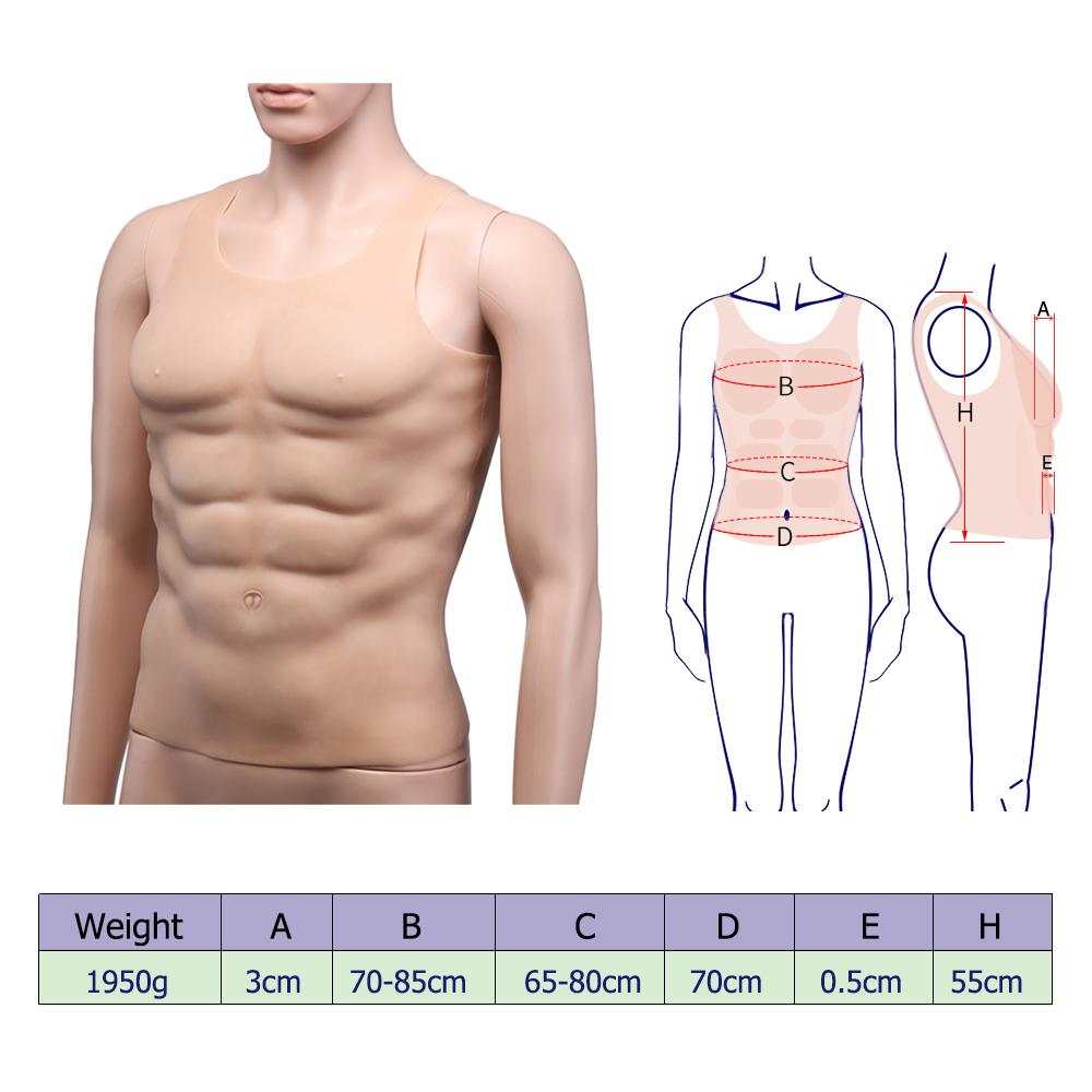 Изображение товара: 1950 г утолщенные 3,5 толстые силиконовые искусственные грудные мышцы реалистичные большие мышцы груди для тренировок по боксу для мужчин