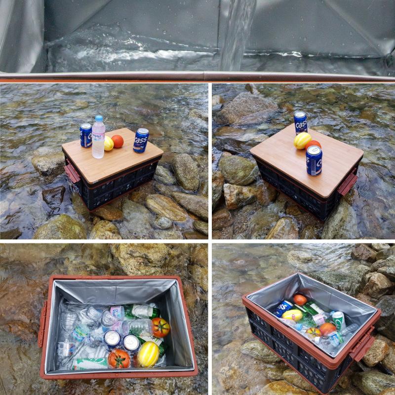 Изображение товара: Складной кассовый ящик для кемпинга, многофункциональный резервуар для воды, большая коробка для хранения, пластиковая корзина для транспортного средства