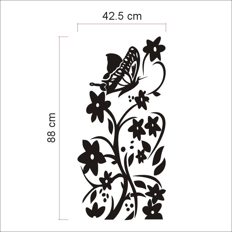 Изображение товара: Flower Vine Decorative Wall Stickers Refrigerator Vinyl Window Cupboard Home Decorations Living Room Decals Art Mural Poster