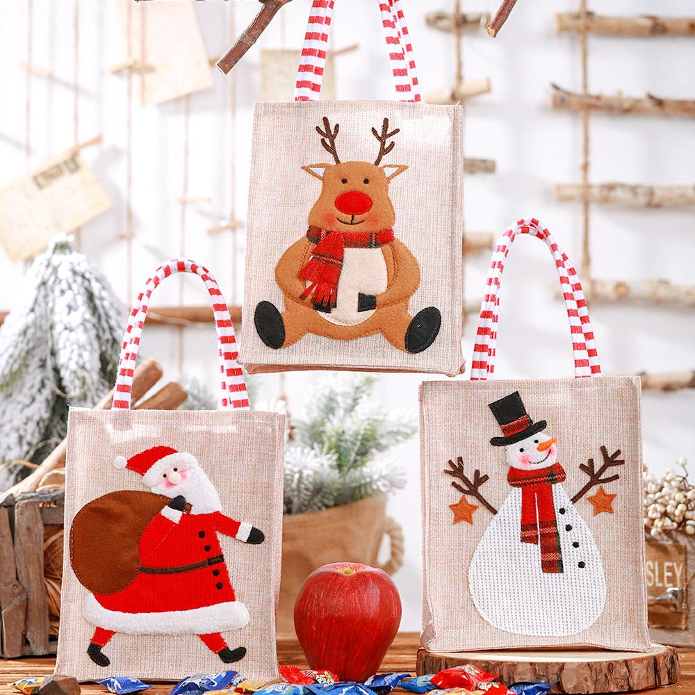 Изображение товара: Мешок для подарков на новый год 2020, мешочки для Санты с ручками, рождественские подарки для детей, рождественские подарки 2019