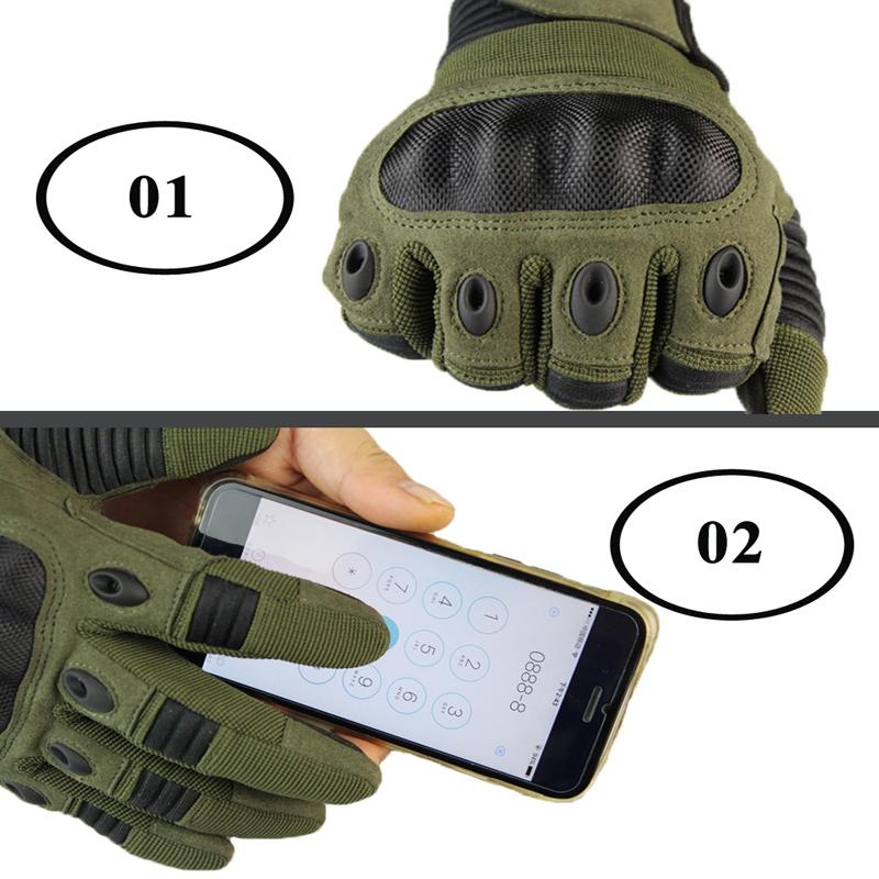 Изображение товара: Перчатки с пальцами для мужчин и женщин, военные тактические митенки для сенсорных экранов, в стиле милитари, для пейнтбола, стрельбы, страйкбола, боевых действий, с защитой от скольжения, с твердыми костяшками