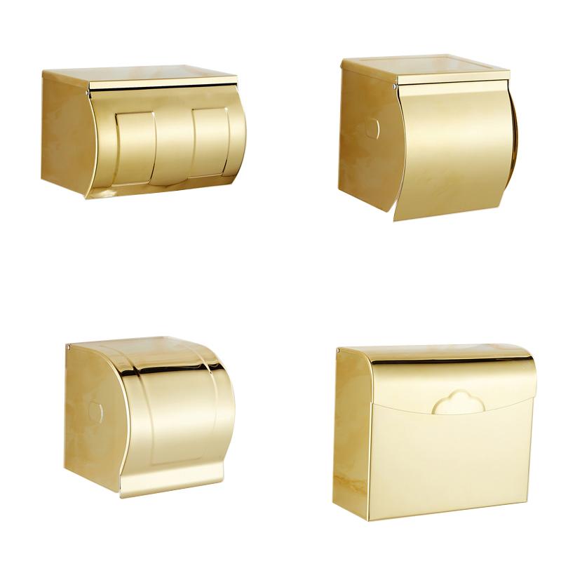Изображение товара: Stainless Steel Bathroom Paper Phone Holder with Shelf Bathroom Mobile Phones Gold Towel Rack Toilet Paper Holder Tissue Boxes