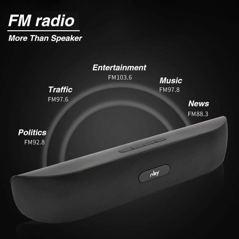 Изображение товара: Nby 008 портативный Bluetooth динамик fm-радио 10 Вт беспроводной Hi-Fi громкий динамик 3D стерео динамик s компьютер бас Бумбокс tws AUX TF