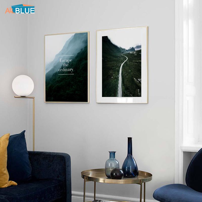 Изображение товара: Скандинавские плакаты с изображением леса принты природные пейзаж, настенный художественный холст картины на горную стену для гостиной нордический Декор