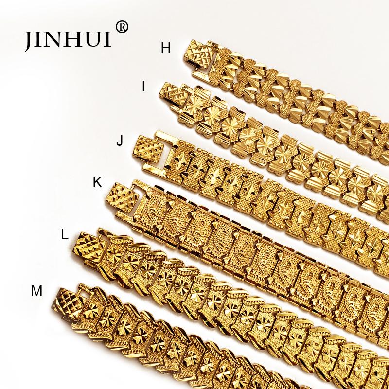 Изображение товара: Мужской и женский браслет Jin Hui, модный новый африканский, Эфиопский, золотой цвет, украшение для вечеринки, роскошные подарки для друзей, браслет из Дубая, ювелирные изделия