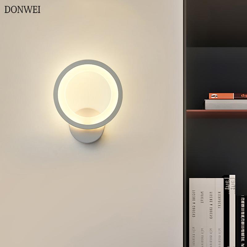 Изображение товара: Настенный светодиодный светильник в простом стиле, комнатное бра для ванной, спальни, коридора, лестницы, настенное освещение, 10 Вт