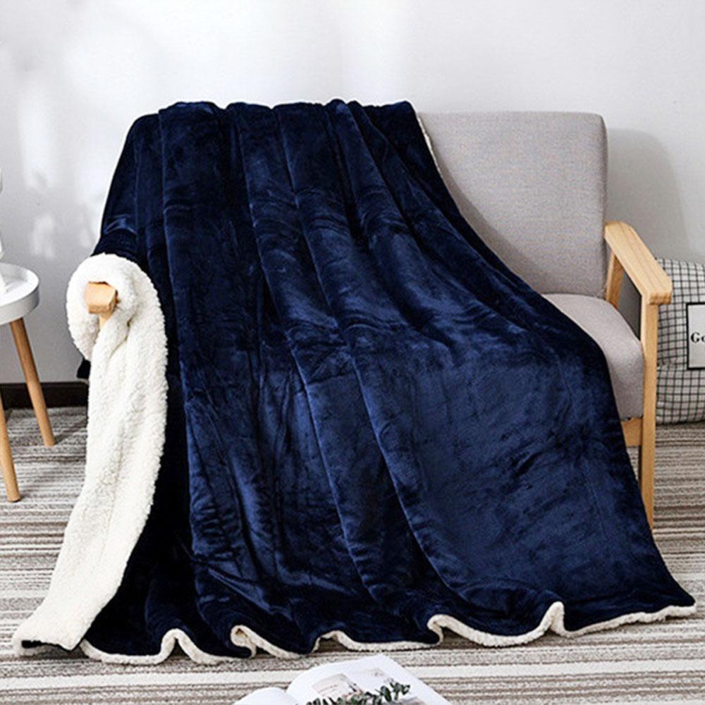 Изображение товара: 120 см теплое мягкое плюшевое одеяло для кровати из искусственного меха, покрывало для кровати, одеяло для новоселья, одеяло для отеля, 4 цвета, для спальни, дивана
