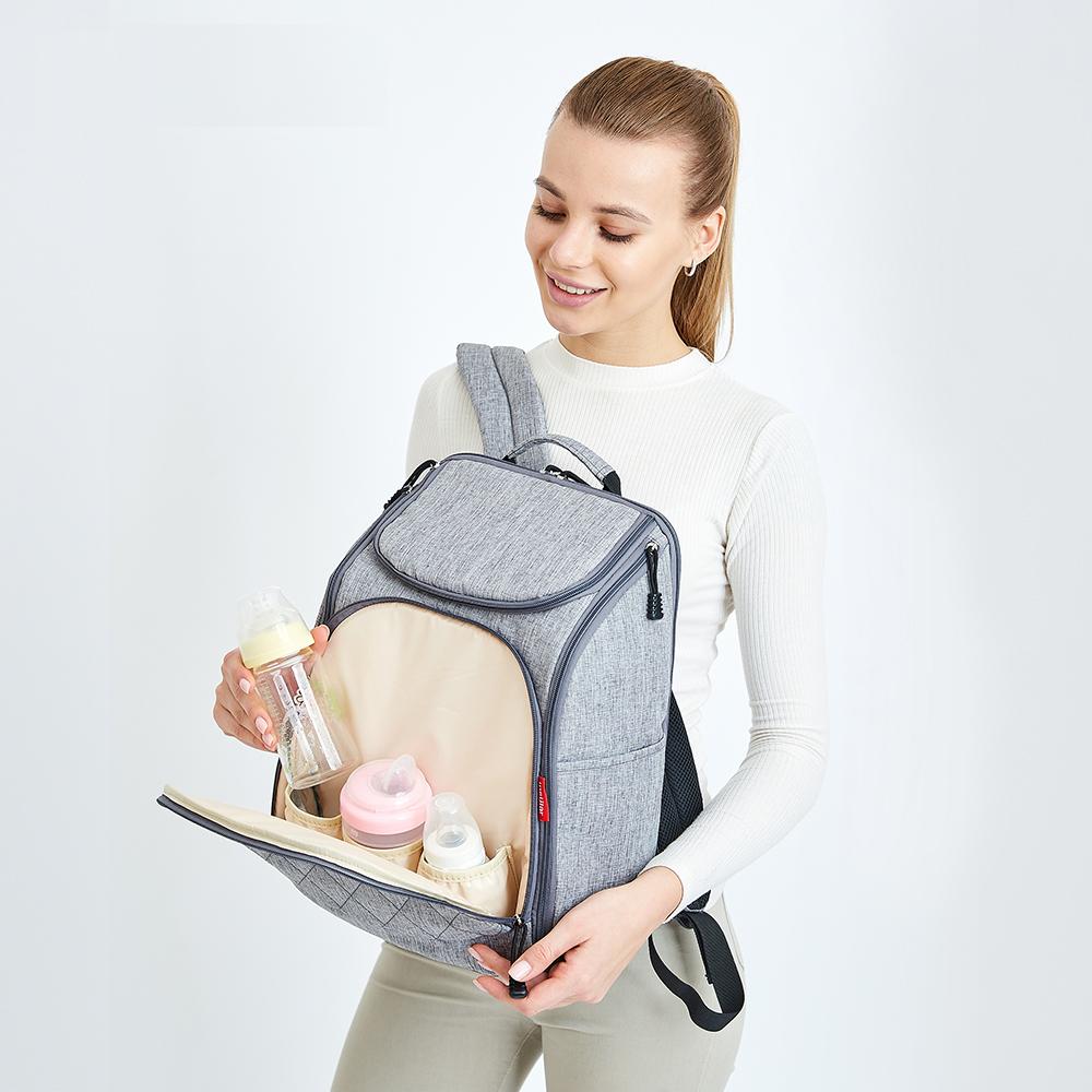 Изображение товара: Модные водонепроницаемые сумки для мам, вместительные Многофункциональные ранцы для подгузников, уход за детьми