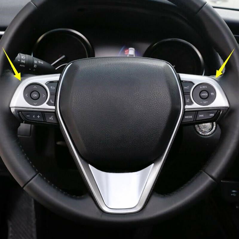 Изображение товара: 3pcs/Set Silver ABS Steering Wheel Trim Matt Chrome Steering Wheel Trim Frame High Quality Accessory For Toyota RAV4 2019