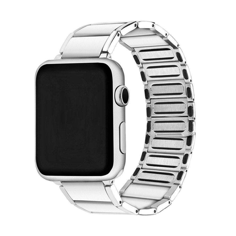 Изображение товара: Сменный Браслет из нержавеющей стали для Apple Watch band 4 44/40 мм, ремешок с магнитной застежкой для iwatch 3/2/1, 38/42