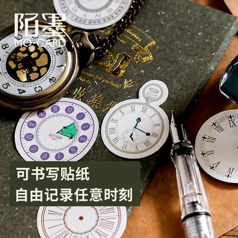 Изображение товара: 46 шт./компл. наклейки на часы в винтажном стиле, клейкие наклейки, дневник в стиле Скрапбукинг, наклейки на часы
