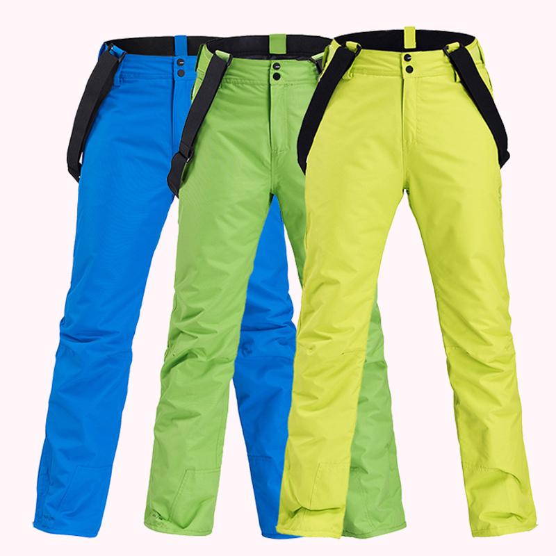 Изображение товара: Мужские лыжные штаны для спорта на открытом воздухе высококачественные подтяжки брюки мужские ветрозащитные водонепроницаемые теплые зимние штаны для сноуборда