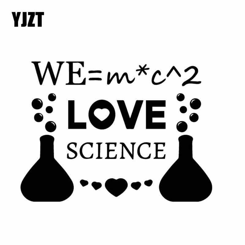 Изображение товара: YJZT 15,6 см * 11,5 см мы любим наука химическая лаборатория Виниловая Наклейка Декор Автомобильная наклейка Нежный черный/серебристый цвет