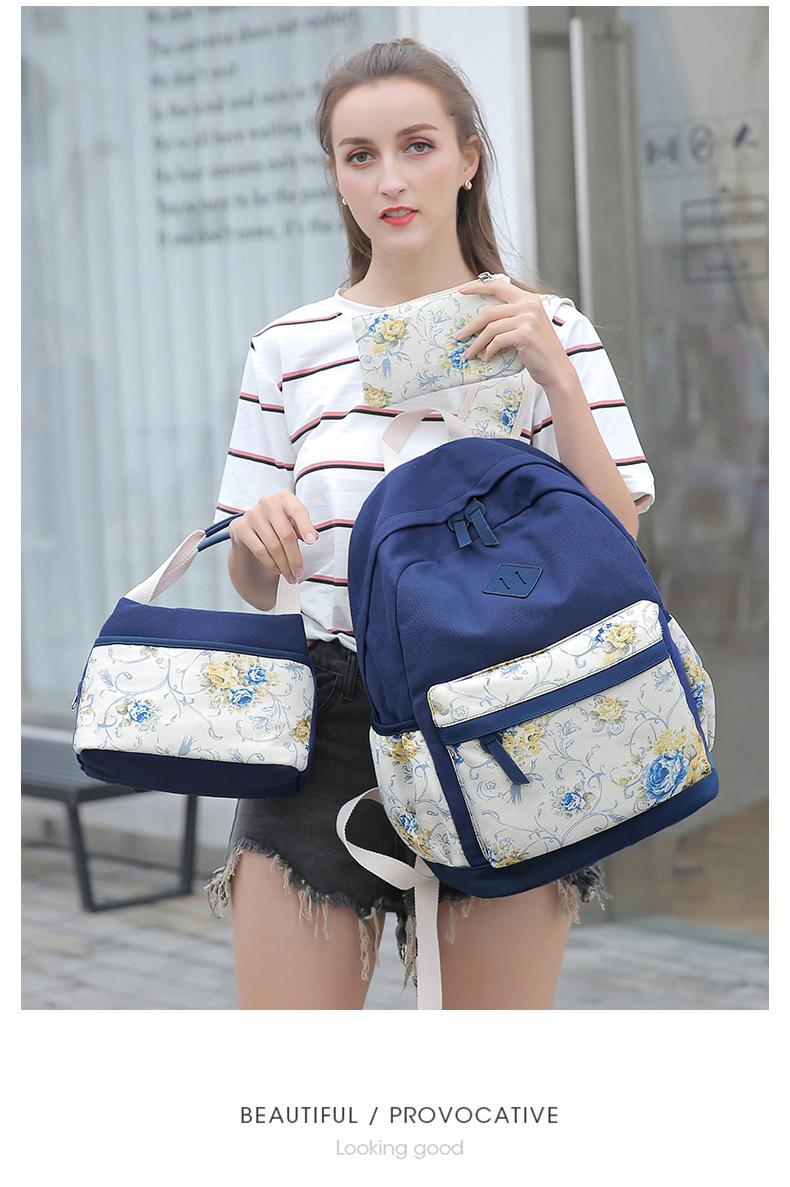Изображение товара: Подростковый школьный рюкзаки для школы, школьные сумки для девочек, Комплект детских книжных сумок, утолщенные холщовые дорожные рюкзаки Mochila Infantil